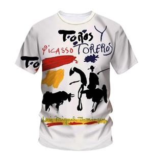 Chengyu Spaanse stierengevecht heren T-shirt 3D Spaanse stier bedrukte T-shirts dameskleding Casual kinder T-shirt zomer oversized toreo T-shirts 4XL