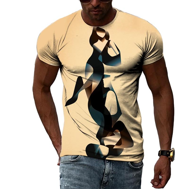 Subilier Hip Hop Strand Sexy Meisje 3D HD Afdrukken Zomer heren T-shirt Grappig Alternatieve Mode Cool Sneldrogend Klassiek Crewneck Shirt 6XL S