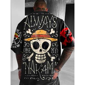 Xr 01 Zomer Anime High Street Oversize T-shirt 3d Print Heren T-shirt Hip Pop Korte Mouw Retro Street T-shirt Voor Heren S