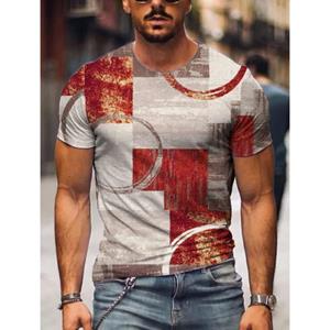 ETST 007 Heren T-shirt Zomer T-shirt Casual Korte Mouw Top O Hals T-shirt Losse Micro Elasticiteit Retro Mode Ademende Herenkleding S