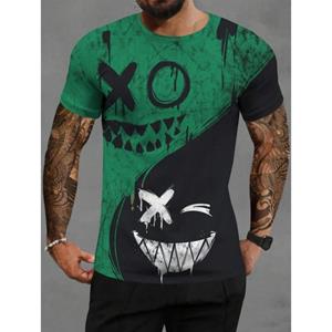 ETST 007 Heren T-shirt Zomer T-shirt Casual Korte Mouw Top O Hals T-shirt Losse Micro Elasticiteit Retro Mode Ademende Herenkleding S