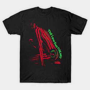 SPORTS TRIP Heren Zwart Print T-shirt Super Groot T-shirt The Low End Theory No-Cut Transfer Papier Print Katoenen T-shirt 2XL zwart