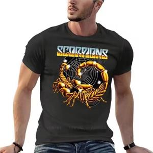 Forever Men Scorpions Rock Heavy Metal Band Logo O Hals Korte Mouw Shirt Oversized T-shirt Herenkleding 3D Print Streetwear Grote Maat Tops Tee S zwart