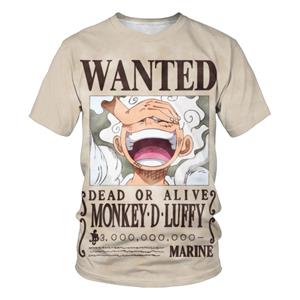 ETST0013 Mode Kind Anime One Piece Luffy T-shirt Jongenskleding Kinderen Jongens T-shirt Kinderen T-shirt Zomer Korte Mouw Tops Tees S