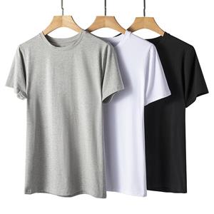 VantaGoods Heren T-shirt van puur katoen met korte mouwen en ronde hals in wit XXL zwart