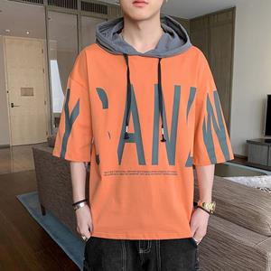 VantaGoods 2022 Zomer Heren Sweatshirt met Capuchon en Korte Mouwen - Koreaanse Stijl Casual Hoodie voor Studenten M