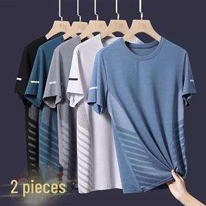 VantaGoods Heren zomer ademend mesh slim fit sport T-shirt M (Approx. 70-90 lbs)
