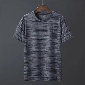 VantaGoods Heren zomer snel drogend ijs zijde ademend T-shirt, korte mouwen losse pasvorm trendy sporttop 4XL donkerblauwe kleur