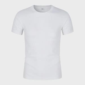 StrideBox Men's Summer White Cotton Short-Sleeve Round Neck T-Shirt with Printed Logo XXL wit