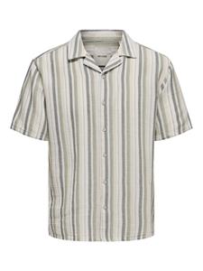 Only & Sons onstrev life reg stripe ss shirt no 22025659 seagrass