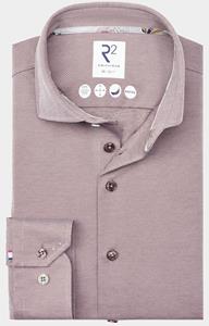 R2 Amsterdam Casual hemd lange mouw solid japanese knitted 128.wsp.001/041