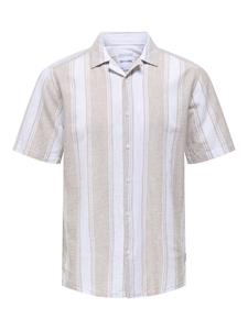 Only & Sons Onscaiden life stripe linen resort zand dessin