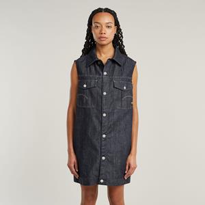 G-Star RAW Mouwloze Jurk Oversized - Donkerblauw - Dames