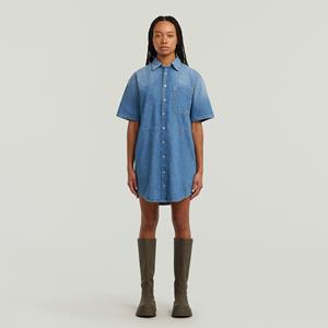 G-Star RAW Relaxed Drawcord Jurk - Midden blauw - Dames