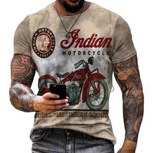 Forever Men Vintage Motorfiets Print Kleding Heren Grafische T-shirts Heren Zomerkleding T-shirts Heren Korte Mouw T-shirt Vintage Grafische T-shirts S