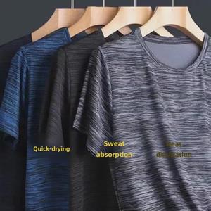 VantaGoods Heren Zomer Snel Drogende Ijs Zijde Losse T-shirt - Korte Mouw, Ronde Hals, Casual Sportkleding XL