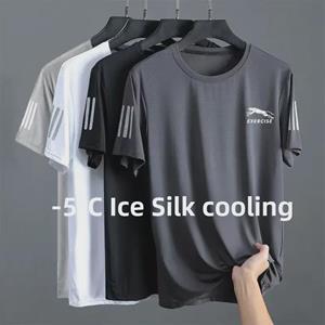 VantaGoods Snel drogend, slank en losvallend T-shirt met korte mouwen, ronde hals en mesh mouwen in een veelzijdige, sportieve stijl. 4XL
