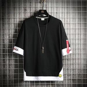 VantaGoods Heren 2021 Zomer Hong Kong Stijl Losse Fit T-shirt met Korte Mouwen M