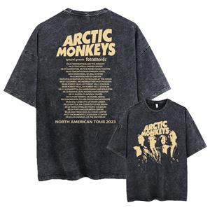 Enter Boutique Sports Clothing Collection Retro Rock Arctic Monkeys Muziek Album Grafisch T-shirt Heren Vintage Gewassen Oversized Korte Mouw T-shirt Y2k Hip Hop Streetwear S