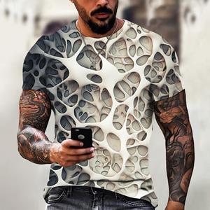 ETST WENDY 005 Mode T-shirts voor heren 3D onregelmatig patroon herenkleding straatontwerper korte mouwen oversized top T-shirts casual sportkleding S