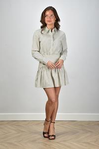 STAUD mini jurk Rocco Mini met streepjes crème