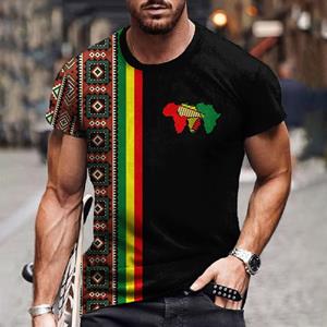 ETST 07 Heren T-shirt Etnische Tribale Dashiki T-shirts Afrikaanse patronen 3D-print Heren Korte mouw 0 Hals Harajuku Y2k Tees Tops Kleding L