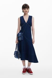 Desigual Asymmetrische midi spijkerjurk - BLUE