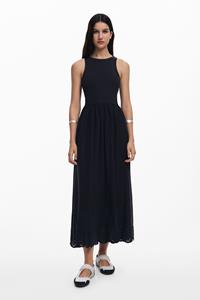 Desigual Gecombineerde midi-jurk - BLACK
