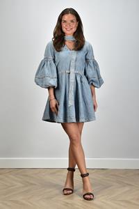 Zimmermann jurk met ceintuur Denim Mini