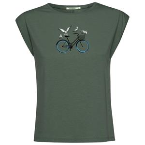 GreenBomb  Women's Bike Seagulls Timid Top - T-shirt, olijfgroen