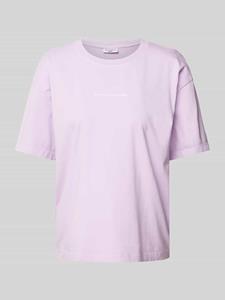 BOSS GREEN Shirt met ronde hals Thee met gegomd contrast-logo