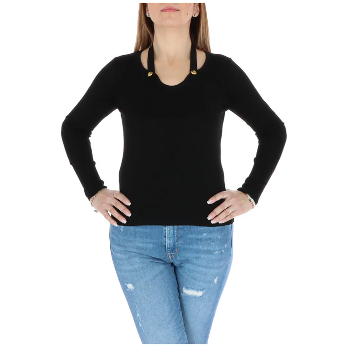 Pinko Breimode dames v-hals trui met lange mouwen