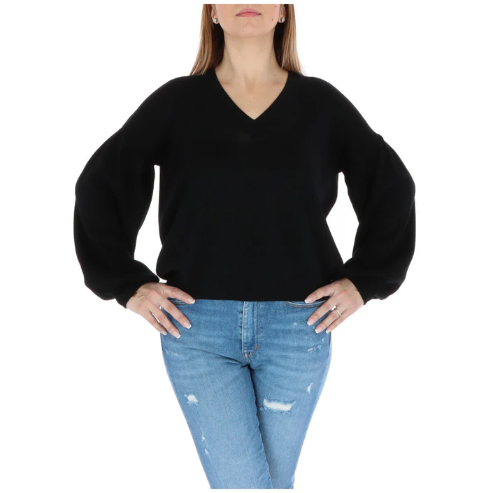 Pinko Breimode dames v-hals trui met lange mouwen