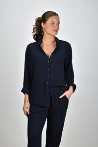 Xirena blouse Scout met knoopsluiting blauw
