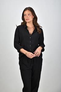 Xirena blouse Scout met knoopsluiting zwart