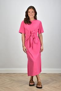 Xirena midi jurk Tianna met knoop detail roze