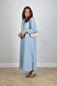 Xirena lange jurk Boden met gestreepte print blauw
