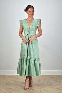 Farm Rio jurk met vlinder detail en cut-out groen