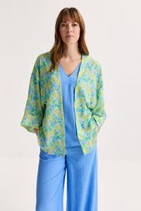 Mayerline Korte Seersucker Kimono Met Bloemenprint