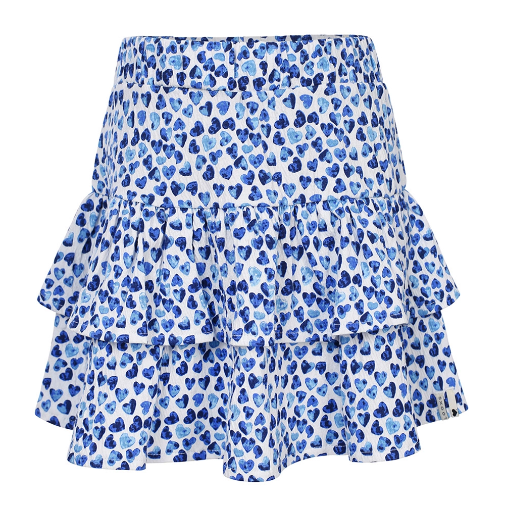 Looxs Revolution Zomers rokje kobalt hartjes. voor meisjes in de kleur