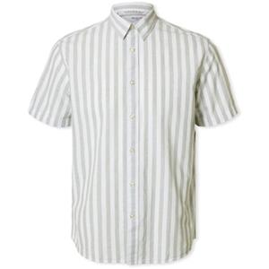 Selected Overhemd Lange Mouw  Noos Reg-Sun Shirt - Iceberg Green/Stripes