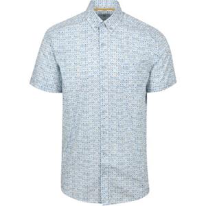 State Of Art Overhemd Lange Mouw  Short Sleeve Overhemd Print Lichtblauw