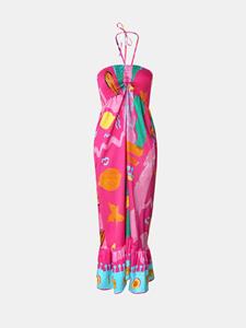 Mucho Gusto  jurk salve kleurrijk beschilderd print