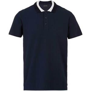Emporio Armani T-shirt  Lounge Waffle Polo Shirt Armani Blue