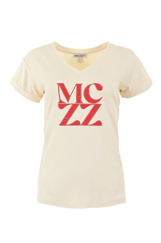 Maicazz Sp25.75.028 samantha t-shirt coconut milk/ red