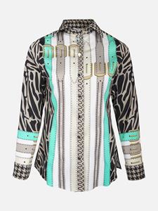 Mucho Gusto Blouse francis bay beige zebra met riemdetails