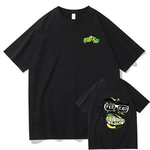 TENJINGE Trendy Trend Heren Dames T-shirt Katoenen T-shirt Ferxxoo Feid Tour Mode Rapper T-shirt Streetwear Hip Hop T-shirts Cadeau voor fans Kleding Top S
