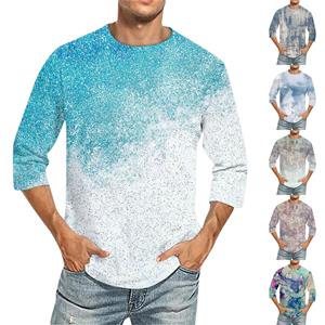 Jiangnan A Heren Ronde Hals Driekwart Mouw Top Casual Mode T-shirt XXXL