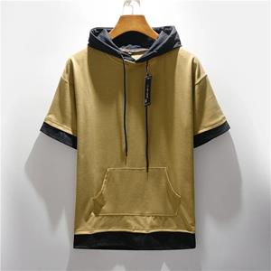 Tooyoo T-shirt Heren Zomer Casual Korte Mouw Hoodie Streetwear Top Tees Blouse Casual Heren T-shirt Hip Hop Heren T-shirts Camisas Hombre S