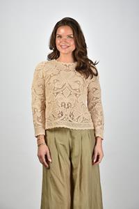 Semicouture gehaakte top nude